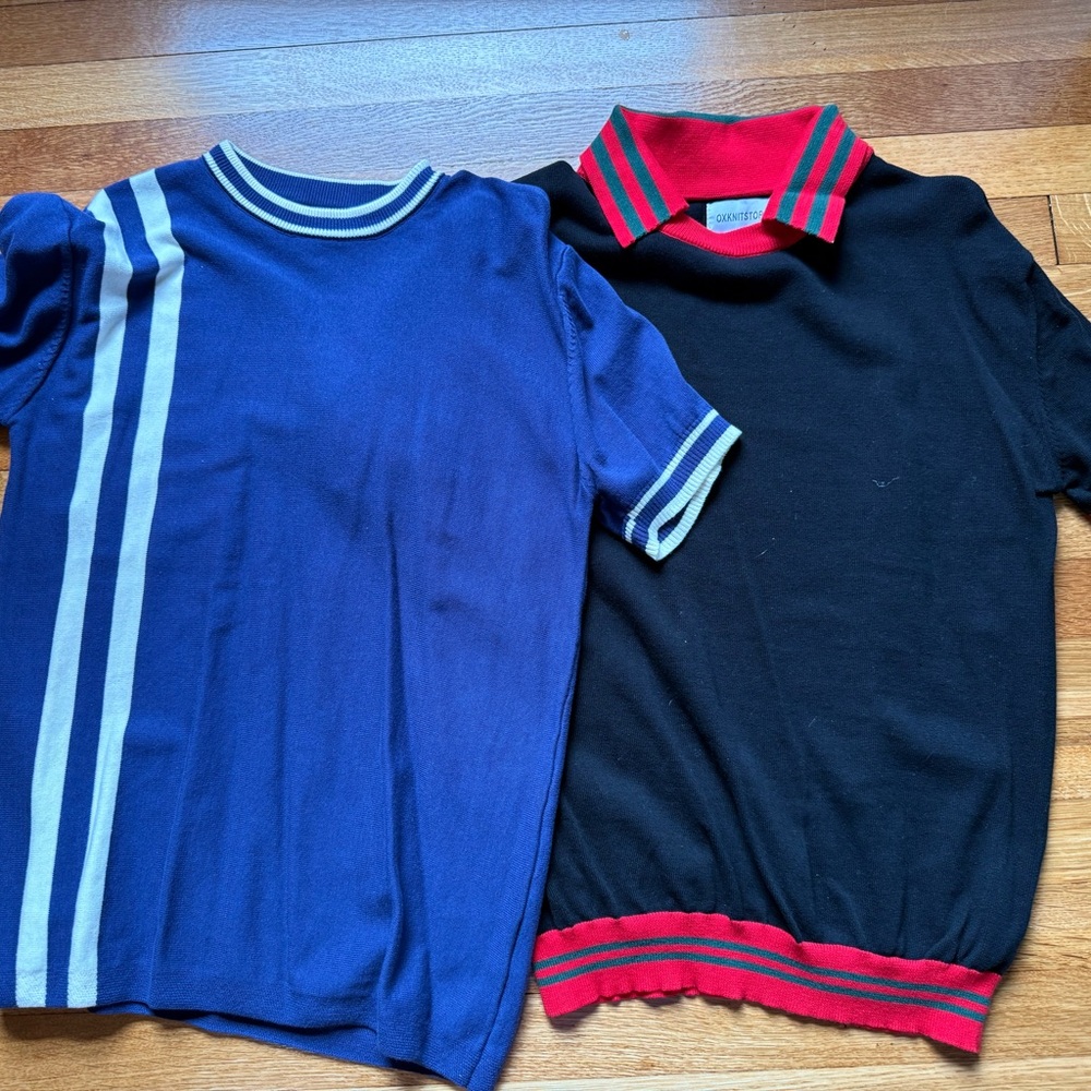 Blue and Black Shirt Set